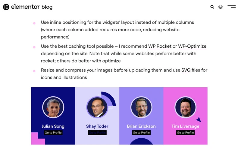 featured in elementor blog
